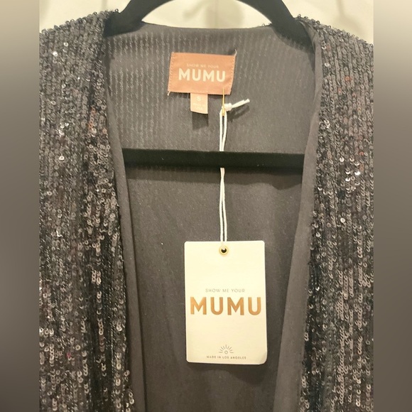 Show Me Your MuMu - Encore Duster  Midnight Glitz Sequins.Size S - Picture 6 of 10